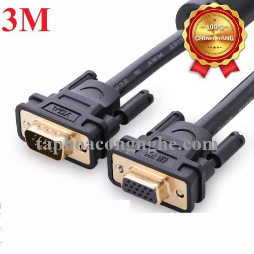 Ugreen 11615 3M màu Đen Cáp tín hiệu nối dài VGA đầu mạ vàng VG103 30011615